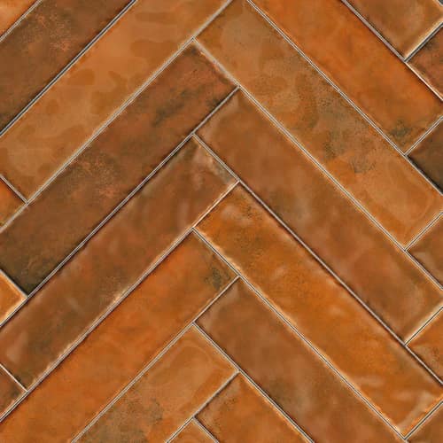Calanque Terra Mix Brick 6,5x29,8, carrelage ceramique céramique terracotta avec finition brillant